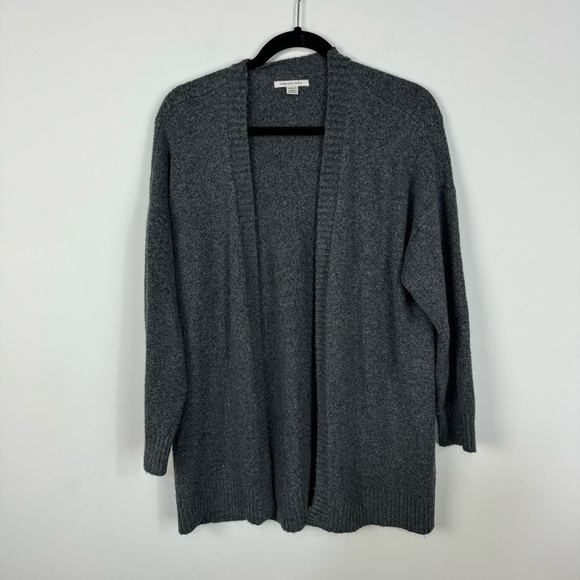 American Eagle Gray Grey Open Front Soft Cardigan - Picture 1 of 4